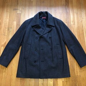 Merona Mens Double Breasted Wool Blend Peacoat